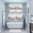 thumbnail image 3 of Blue Coastal Kitchen Curtains Sets for Windows 36 Inch Length, Summer Beach Starfish Weeping Eucalyptus Rod Pocket Window Treatments Tier Curtains and Valances Set for Bedroom/Bathroom, 3 of 8