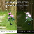 thumbnail image 5 of Harpi Solar Lights Outdoor Clearance, Solar Garden Lights Decor, Solar Flowers Decorative Lights with 3 Rose Flowers, 7 Color Changing Waterproof Solar Flowers for Outside Yard Pathway Decoration, 5 of 9