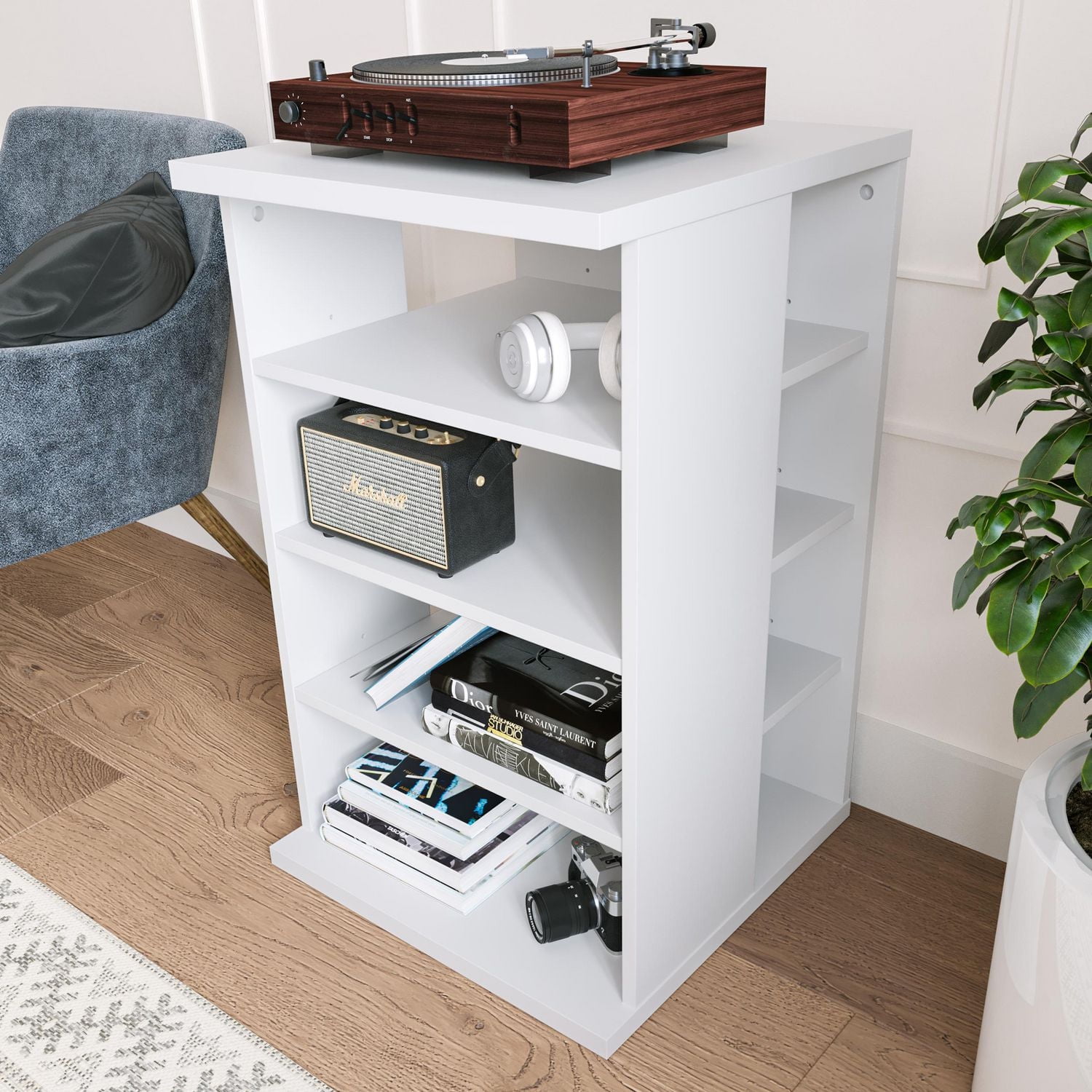 Nexera Jasper 4-Shelf Audio Tower Bookcase