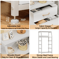 thumbnail image 4 of Furnulem White 4-Drawer Dresser Fabric, Adults Bedside Table, Sturdy Kids Bedroom Nightstand, Vertical Storage Tower for Living Room, 4 of 9