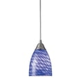 thumbnail image 3 of Elk Home Arco Baleno 5-inch Wide 1-Light Pendant in Satin Nickel with Sapphire Glass, 3 of 3