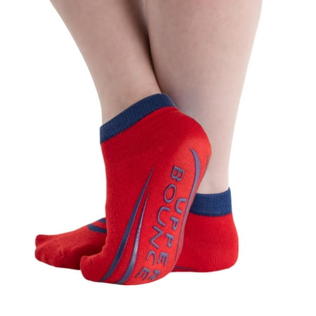 Machrus Upper Bounce Non-Slip Trampoline Ankle Socks - Red for Kids: Ages 11 to 14 Years