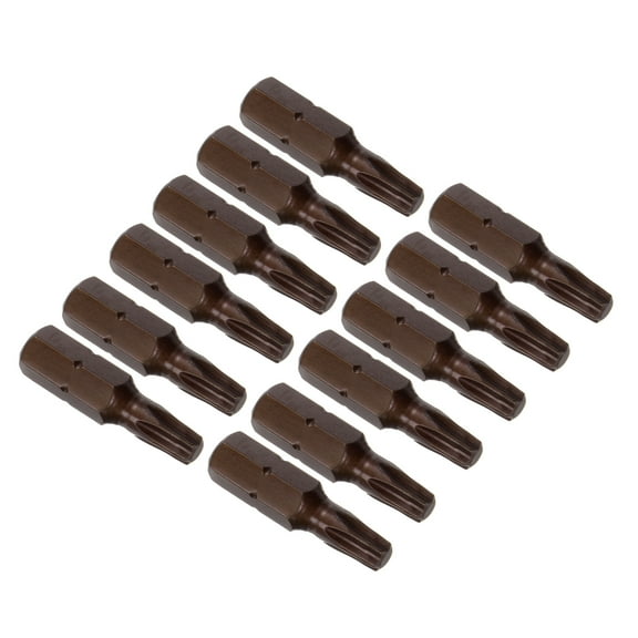 Uxcell 25pcs Magnetic Torx Screwdriver Bits T25 Star 6 Point Drill Bit with 1/4" 6.3mm Hex Shank