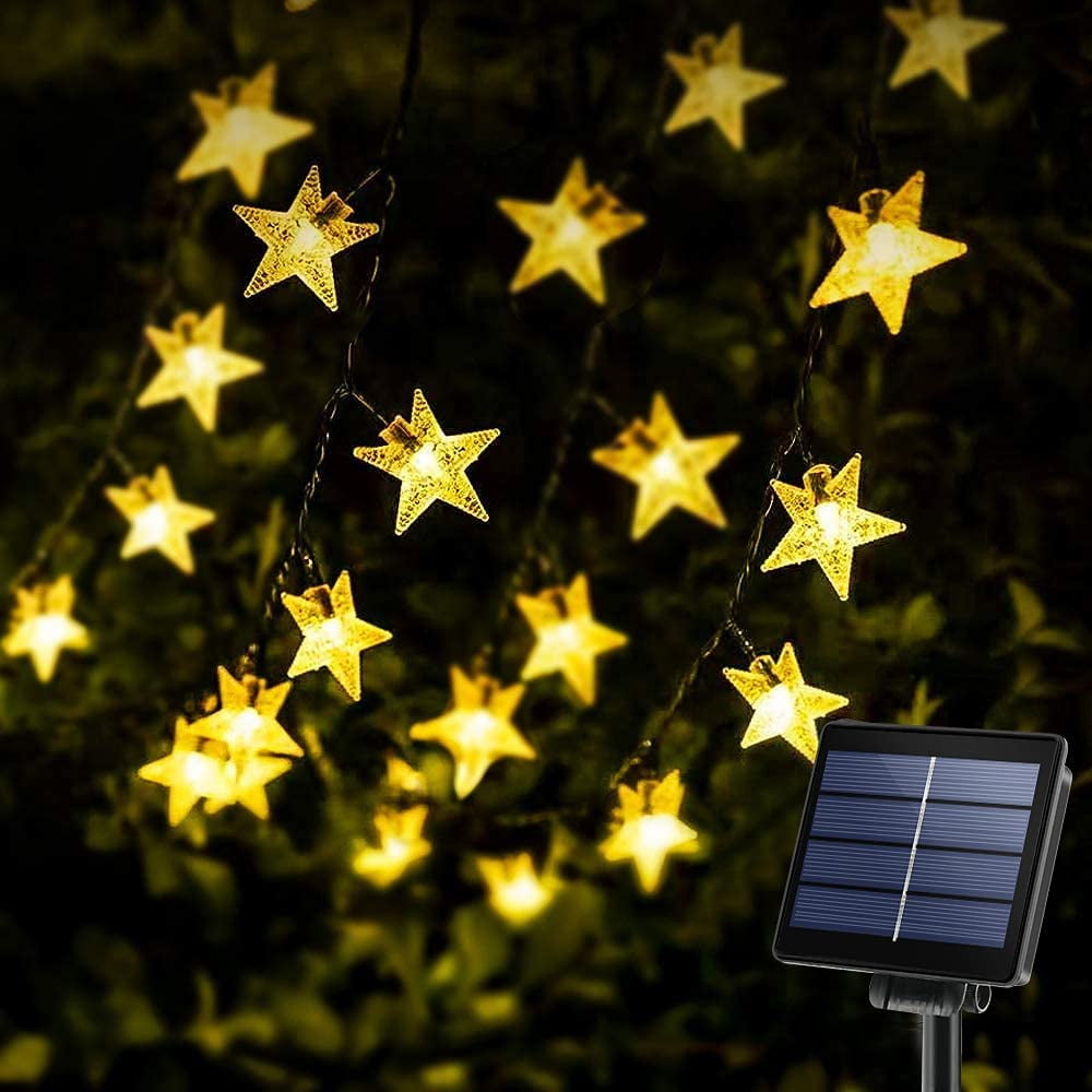 musiker absolutte At lyve Morttic Solar Star String Lights 40Ft 100LED , 8 Modes Solar Powered  Twinkle Fairy Lights, Waterproof Star Twinkle Lights for Outdoor, Gardens,  Lawn Patio, Landscape, Christmas, Warm White 2 Pack - Walmart.com