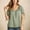 Green, variant on Women's Summer Gingham Tops Casual Short Sleeve Tie Scoop Neck TShirts Fasion Peasant Button Down Blouse