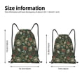 thumbnail image 4 of Kdxio Red Leaves Print Drawstring Backpack Bag,Waterproof Draw String Back Sack, Gym Drawstring Bags Swim Bag For Unisex, 4 of 9