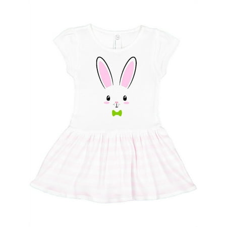 

Inktastic Easter Bunny Face Boy with Green Bow Gift Toddler Girl Dress