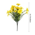 thumbnail image 3 of Cififendec Simulation Flowers Plastic Flowers Fake Silk Colorful Flower Bouquet Outdoor Autumn Decoration Realistic UV Outside Faux Plants for Garden Porch Home(Yellow), 3 of 5