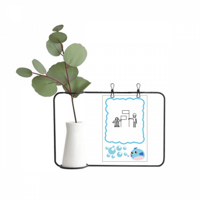 Lunar Landing Occupation Drapeau Vases Suspendus en Verre Transparent Décoration Bouteille