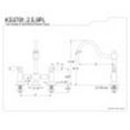thumbnail image 2 of Kingston Brass KS3781PL Restoration Bridge Kitchen Faucet, Polished Chrome, 2 of 2