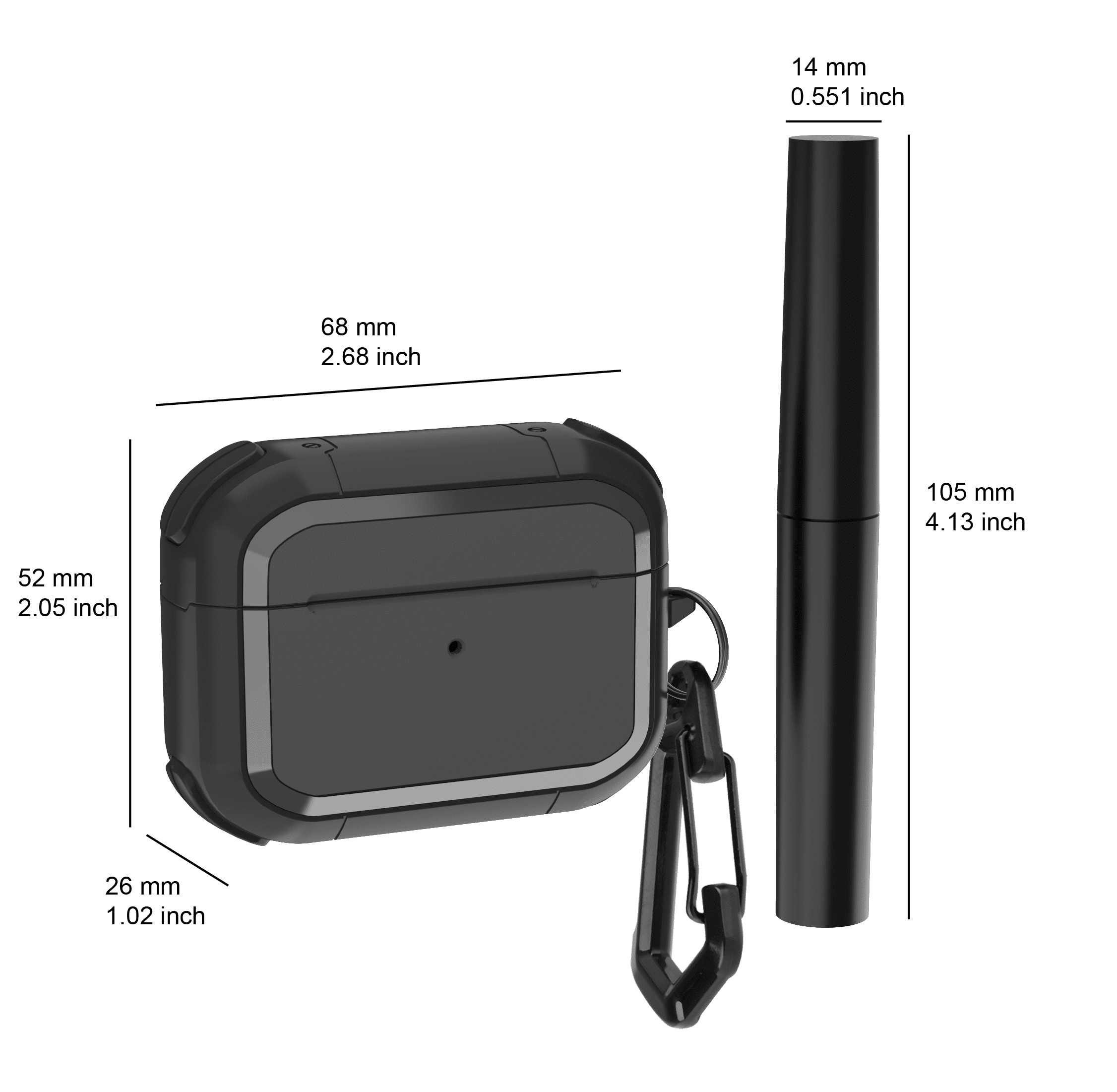 Zsou AirPods Pro Generation 1 & 2 Rugged Protective Case with
