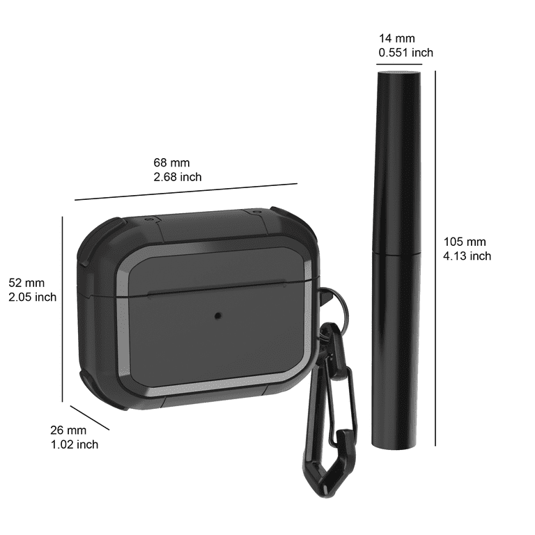 Zsou AirPods Pro Generation 1 & 2 Rugged Protective Case with