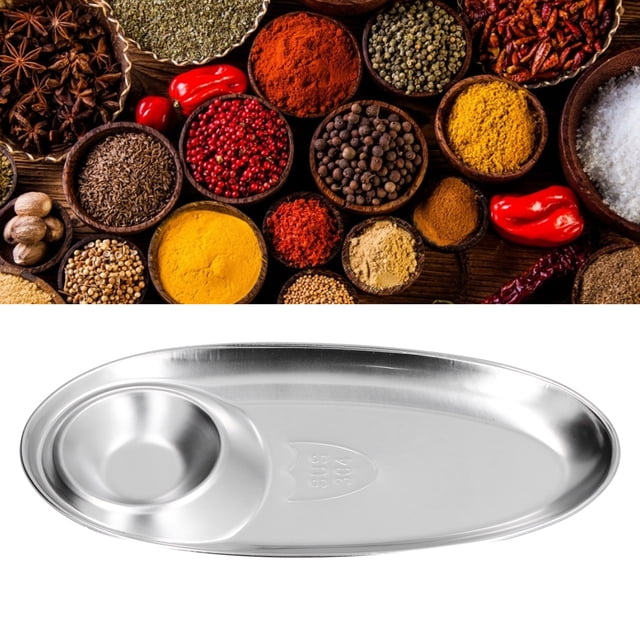 Plat à Épices, Assiette à Collation Stable Divisée Ovale Durable pour l'Extérieur pour le Camping L,S