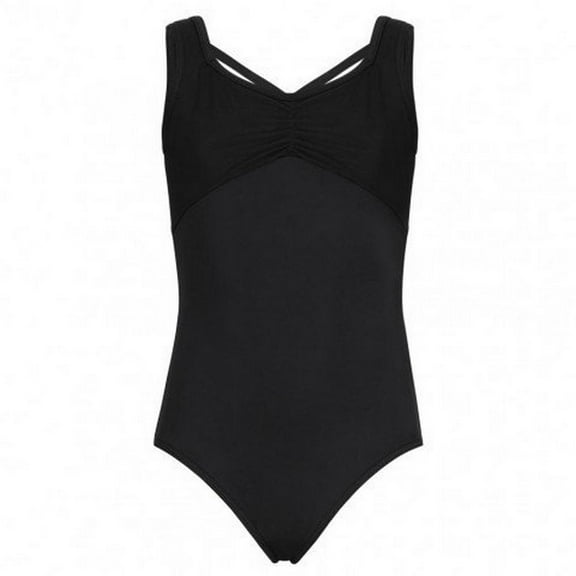 Capezio Girls Melodic Tank Leotard With Crisscross Strap Back, Black, Toddler Kids Female