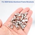 thumbnail image 4 of M6 Half Round Roll in Spring T Nuts 2020 Series Carbon Steel T Slot Spring Nuts Silver, 50 Pcs, 4 of 7