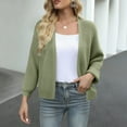 thumbnail image 4 of Lantern Sleeve Cardigan for Women Cropped Loose Sweaters Chunky Knit Tops 2025 Fashion Shirts Coat Bolero Shrugs Jumper Jacket Stylish Soft Outfits Fall Work Clothes, 4 of 4