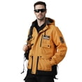 thumbnail image 3 of LEDUNTINO Men's Casual Jackets, Lightweight Thin MultiPocket Jacket Coat, Softshell Hooded Jacket, Outdoor Windbreaker, 3 of 7