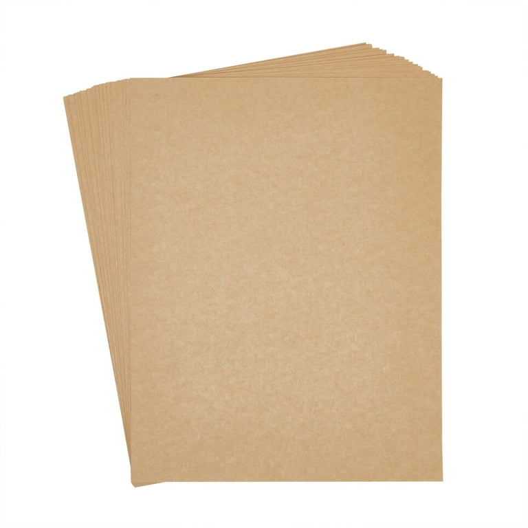 Brown Kraft Paper - 48-Pack Letter Sized Stationery Paper 8.5 x 11 Inches