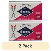 (2 pack) Diamond Kitchen Matches, Large Strike On Box Matches, 250 Ct for Everyday Essential Matches for Lighting Candles, Grills, Fireplaces and Firepits