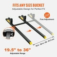 thumbnail image 4 of KFFKFF Bucket Forks, 2000 lbs Load Capacity, 60" Overall Length, Clamp-On Pallet Forks with Modifiable Stability Bar, Robust Pallet Forks for Tractor Implements, Skid Steer, Loader Bucket, 4 of 9