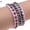 Pink, variant on Ayyufe Women's Layered Punk Rock Rivet Bracelet Studded Leather Metal Chain Bangle