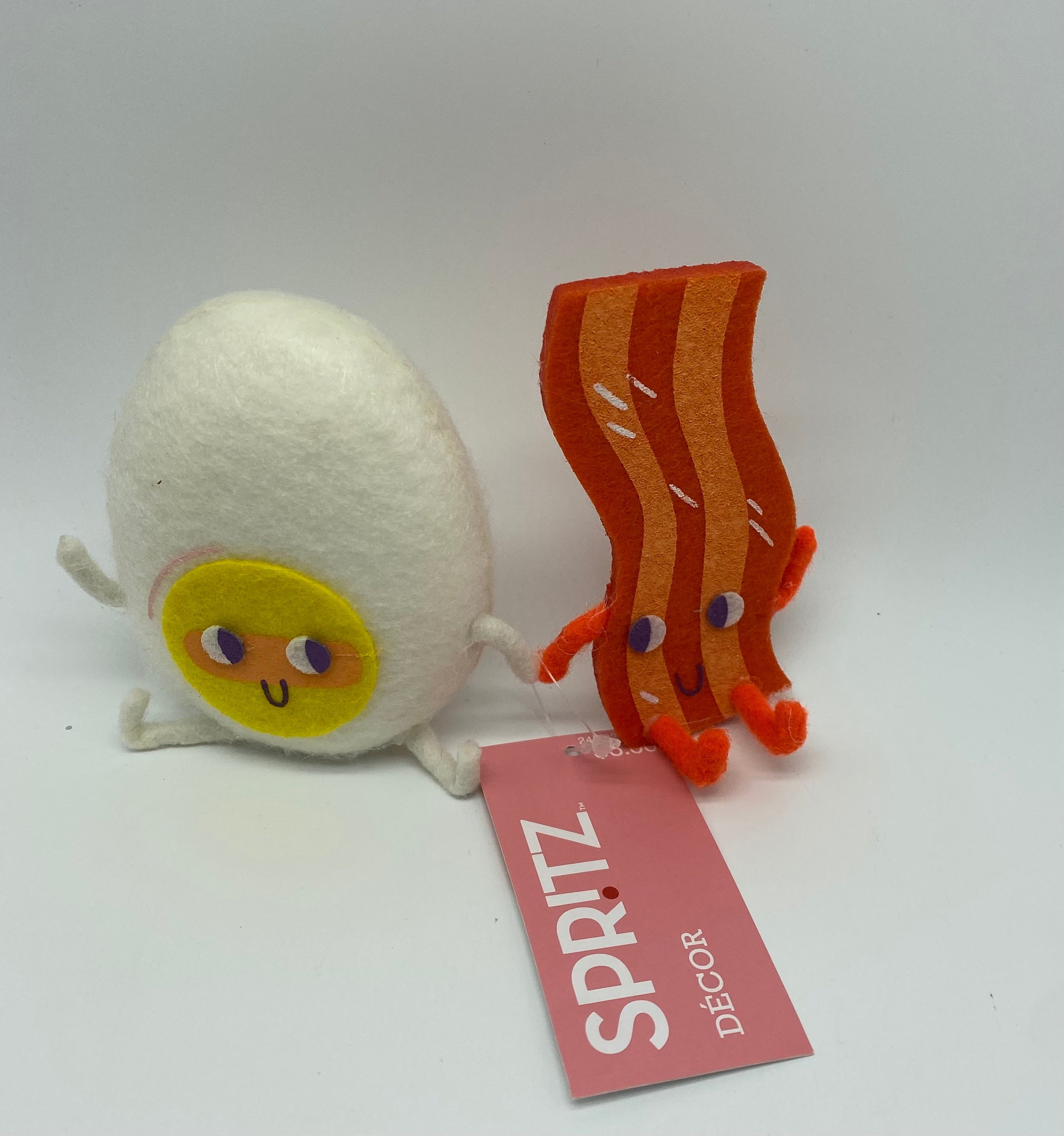 Target Felt Duo Figural Valentine's Day Eggs & Bacon Spritz New with Tag - Target Felt Duo Figural Valentine's Day Eggs & Bacon Spritz New with Tag -