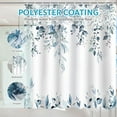 thumbnail image 3 of Cortina de Shower Dznils de Tela de Eucalipto Azul Estampado Floral 72x72 pulgadas, 3 of 12