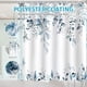 thumbnail image 3 of Cortina de Shower Dznils de Tela de Eucalipto Azul Estampado Floral 72x72 pulgadas, 3 of 12