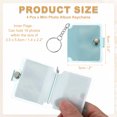 thumbnail image 2 of Uxcell 4 Pcs Mini Photo Albums, 2.4 Inch PVC Small Photo Storage with Keychain Photo Album with 16 Pockets for Pictures Valentine's Day Gift Wedding, Blue, 2 of 7