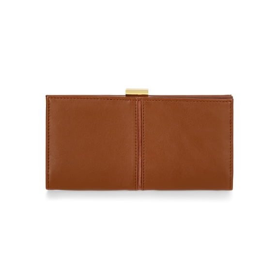 Time and Tru Women's Kinsley Wallet, Cognac