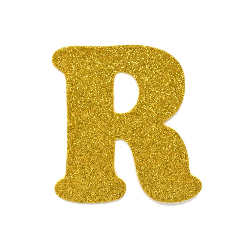 eva glitter foam letter cut out r gold 4 12 inch 12