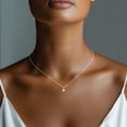 thumbnail image 2 of Collar SIGALIT con bisel de plata de ley de 1 quilate con moissanita, 2 of 8