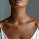 thumbnail image 2 of Collar SIGALIT con bisel de plata de ley de 1 quilate con moissanita, 2 of 8
