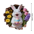 thumbnail image 2 of zhangmingg Funny Cartoon Rabbit Stickers Self- Wall Decals for Easter Party Home Background, 2 of 6