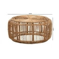 thumbnail image 7 of bali & pari Aliane Rattan BOHO Coffee Table with Circular Top, Openwork Frame, Natural Brown, 7 of 7