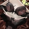 thumbnail image 5 of Women Bra Set Lingerie Set Luxurious Vintage Lace Embroidery Push Up Bra and Panty Set, 5 of 6