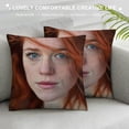 thumbnail image 3 of Rose Leslie - Pillow Cover Case Oatmeal, 3 of 5