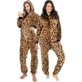 thumbnail image 3 of Footed Pajamas - Cheetah Spots Toddler Hoodie Footless Chenille One Piece (Toddler - Medium (Fits 3'0" - 3'3")), 3 of 7