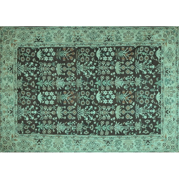 Ahgly Company Indoor Rectangle Persian Light Blue Traditional Area Rugs, 2' x 3'