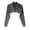 Black, variant on Women's American Hot Girl Style Crop Denim Jacket, Long Sleeve Y2K Jean Coat, Nylon Spandex Blend Casual Cropped Outerwear for Women Blue L