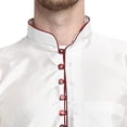 thumbnail image 3 of Men's Kurta Pant Set Silk Blend Comfortable Indian Dress Kurta Pant Set Party Wear, 3 of 5