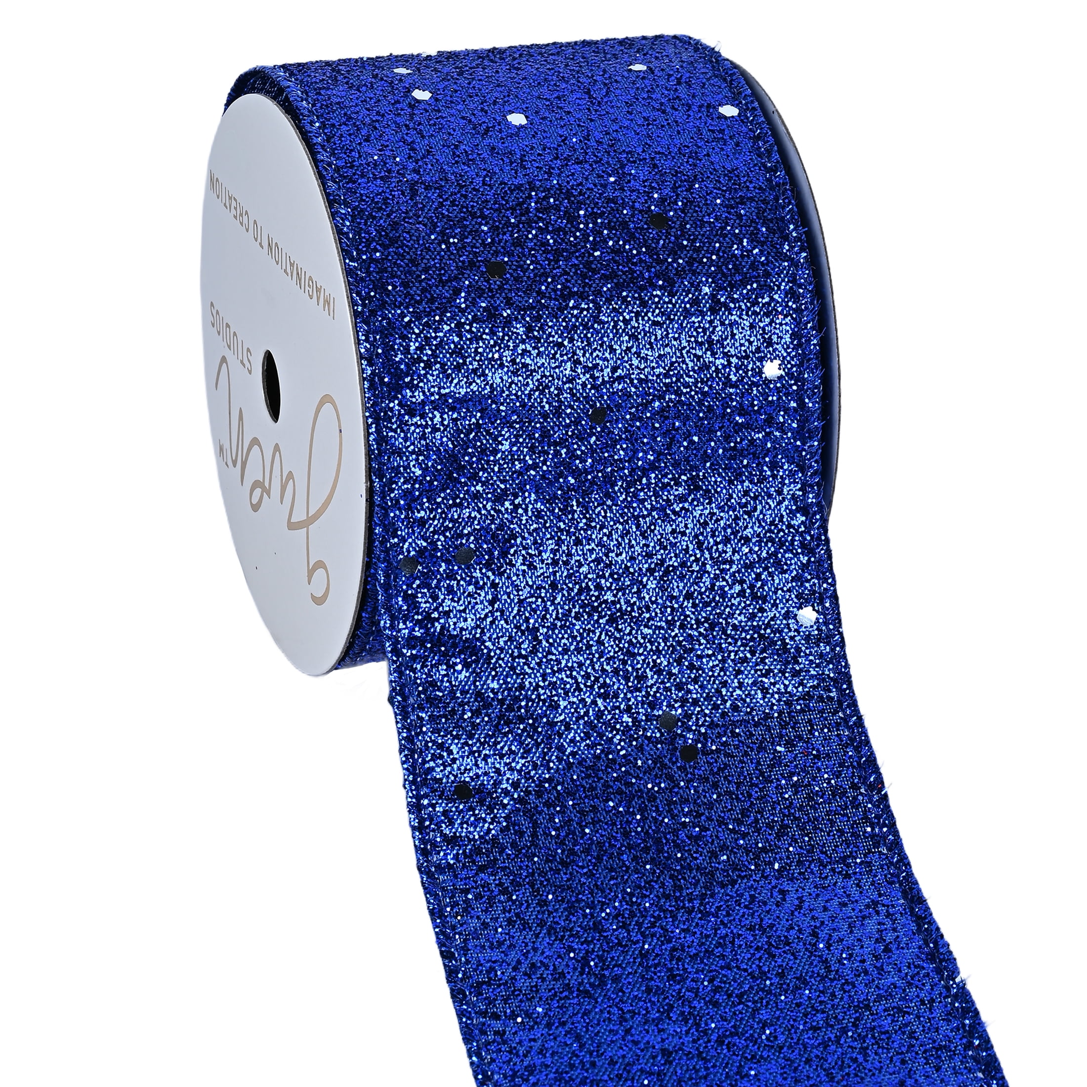 Gwen Studios 2.5" Metallic Royal Wire Ribbon, 3 yards