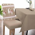 thumbnail image 6 of Chair Covers for Dining Room Set of 6,Xmas Reindeer Winter Snow Stretch Seat Protector Removable Washable Chairs Slipcovers for Kitchen Banquet Wedding Hotel,Snowflake Retro Geometric on Red, 6 of 6
