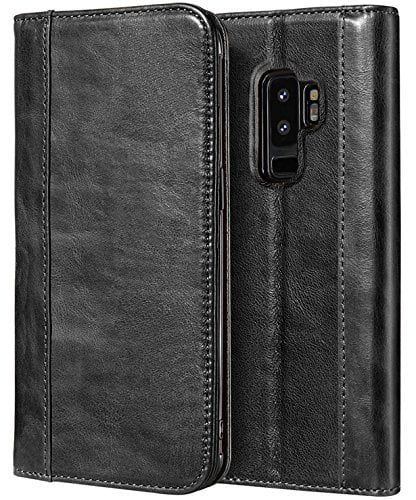Procase Galaxy S9 Plus Genuine Leather Case Vintage Wallet Folding Flip With Kickstand Card Holder Magnetic Closure Protective Cover For 2018 Release Black Canada - Samsung Galaxy S9 Plus Leather Case Procase Galaxy S9 Plus Genuine Leather Case Vintage Wallet Folding Flip With Kickstand Card Holder Magnetic Closure Protective Cover For 2018 Release Black Canada - Samsung Galaxy S9 Plus Leather Case