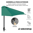 thumbnail image 2 of Sombrilla Plegable 2.7 Metros Acero Reforzada Base Exterior Colores Inclinación Manivela Jardín Ajustable Alberca, 2 of 7
