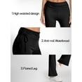 thumbnail image 5 of Baywell Women's Bootcut Yoga Workout Pants - High Waist Tummy Control, 4-Way Stretch Breathable Leggings with Side Drawstring,S-XXL, 5 of 9