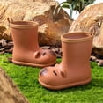 thumbnail image 5 of Angala Rain Boots For Girls Mid Calf Capybara Design Waterproof Lightweight Cute Rainy Season Toddler Rain Boots Size 4-4.5 Years Coffee, 5 of 8