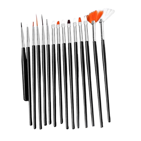 15x Nail Art Dotting Tool Set DIY Nail Dotting Pen Pinceles para pintar para patrón Negro Yuyangstore Bolígrafos para puntear uñas
