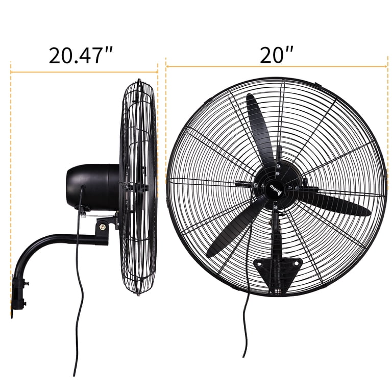 Ktaxon, Industrial Wall Fan, 20 inch, High Velocity Oscillating