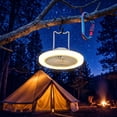 thumbnail image 5 of MMJ Portable Fan, Solar Powered Camping Fan with LED Light, USB Rechargeable, Large Capacity Battery, Hanging Hook for Outdoor Tent, 9.06x9.06x2.76in, 5 of 6